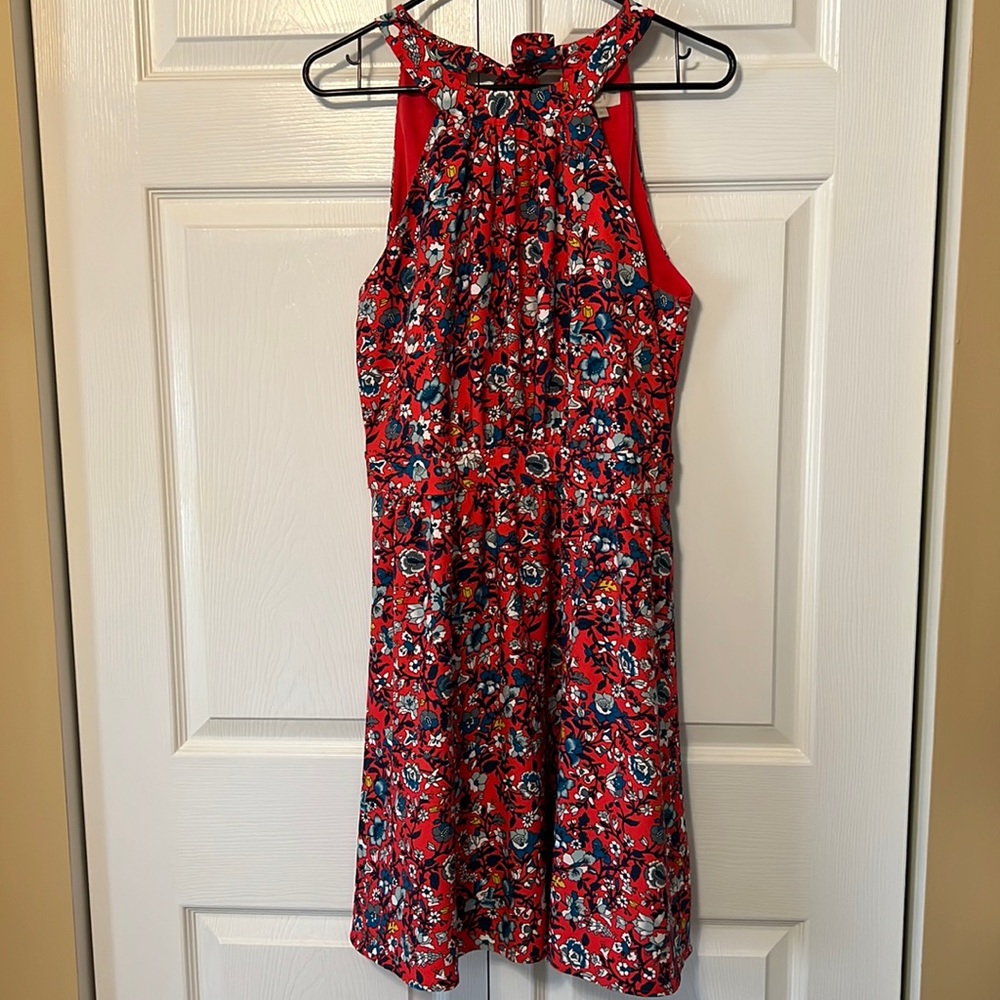 NWT Loft Outlet Spring/Summer Red Halter-Type Dress